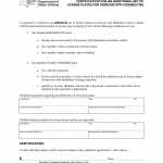 NYS DMV Form MV-663. Certification for an Additional Set of License Plates for Persons With Disabilities