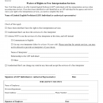 NYS DMV Form PA-10. Waiver of Rights to Free Interpretation Services