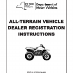 NYS DMV Form RV-2. All Terrain Vehicle Dealer Registration Instructions