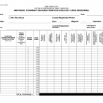 OCFS-4880. Individual Training Tracking Form