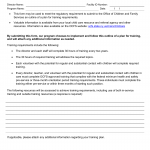 OCFS-6019. Outline of a Plan for Training Requirements