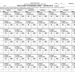 OCFS-6027. Child Care Attendance Sheet - Seven Days