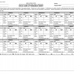 LDSS-4443. Child Care Attendance Sheet