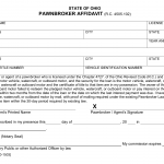 Form BMV 3809. Pawnbroker Affidavit