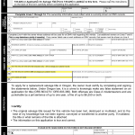 Oregon DMV Form 735-0230. Salvage Title, Application for Replacement