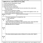 Oregon DMV Form 735-0502. Error or Erasure of a Name, Statement