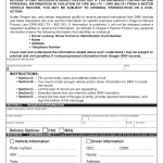 Oregon DMV Form 735-7122. Request for Information