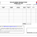 Oregon DMV Form 735-7490. Dealer Work Transactions Submitted List
