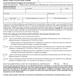 PA DOT Form DL-11CD. Self-Certification Form