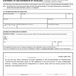 PA DOT Form DL-17. Statement of Non-Ownership of Vehicle(s)