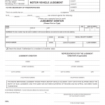 PA DOT Form DL-201. Certification of Motor Vehicle Judgment
