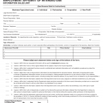 PA DOT Form DL-9105. Employment Affidavit of Intended Use