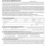 PA DMV Form MV-11M. Application for Permanent Historic Military Registration Plate