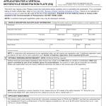 PA DMV Form MV-165. Application for a Vertical Motorcycle Registration Plate