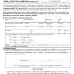 PA DMV Form MV-2. Motor Home Certificate of Compliance for Van / Mini-Van Vehicles