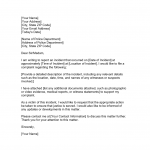 Police complaint letter