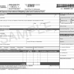 PS Form 2976-B. Priority Mail Express International Shipping Label and Customs Form