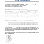 Roommate Agreement / Contract Template