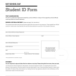SAT Student ID Form