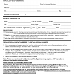 SCDMV Form 401-A. Application for Special Serial Number