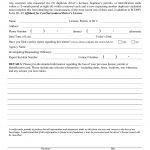 SCDMV Form AD-801A. Multiple Duplicates Request