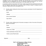 SCDMV Form FR-9B. Exclusion of Insurance