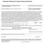 Form SSA-25. Certification of Election for Reduced Spouse's Benefits