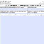 Form SSA-795. Statement of Claimant or Other Person