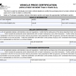 Form SUT 1. Vehicle Price Certification