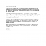 Teacher Appreciation Letter from Parent