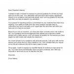 Thank You Letter to Teacher example Thank You Letter to Teacher sample