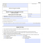 Form TR-205. Request for Trial by Written Declaration