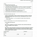 TX HHS Form 1027. Caregiver Status Questionnaire