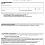 TX HHS Form 1061. Class D Pharmacy License Exemption Request