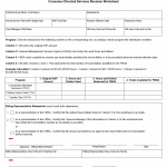 TX HHS Form 1589. Consumer Directed Services Revision Worksheet