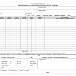 TX HHS Form 1745. Service Delivery Log with Written Narrative/Written Summary