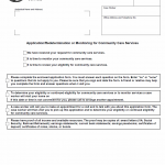 TX HHS Form 2068. Application or Redetermination or Monitoring for Community Care Services