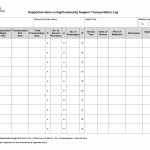 TX HHS Form 2124. Supported Home Living or Community Support Transportation Log