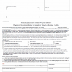 TX HHS Form 2406. Physician Recommendation for Length of Stay in a Nursing Facility