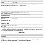 TX HHS Form 6004. Texas Provider Marketing