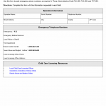 TX HHS Form 7243. Emergency Telephone Numbers