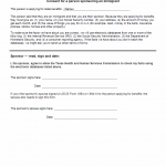 TX HHS Form H0004. Consent for a Person Sponsoring an Immigrant