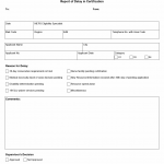 TX HHS Form H1215. Report of Delay in Certification