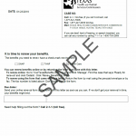 TX HHS Form H1830-R. Texas Works Renewal Notice