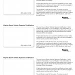 Form DMV 242. Escort Vehicle Operator Certification Card - Virginia