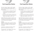 Form LE 444. Fuel Inspection Notice - Virginia