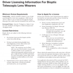 Form MED 44. Driver Licensing Information for Bioptic Telescopic Lens Wearers - Virginia Form MED 44. Driver Licensing Information for Bioptic Telescopic Lens Wearers - Virginia