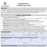 Form VTR-34. Application for Certified Copy of Title