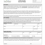 Form VTR-406. Application for Peace Officer License Plates - Texas