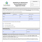 Form VTR-60. Application for Replacement License Plate and Vehicle Registration Sticker